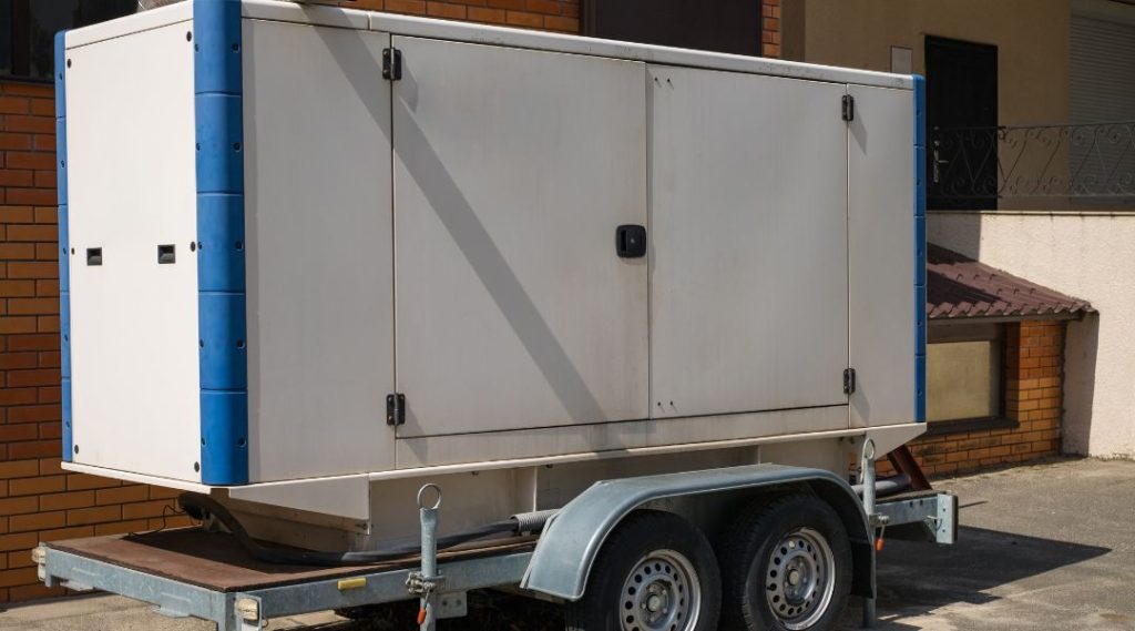 Diesel generator on trailer